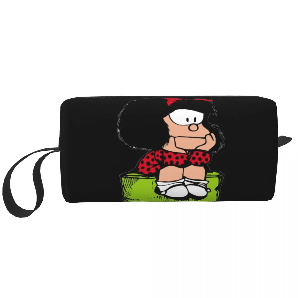 Mafalda Thinking Cosmetic Bag Women Big Capacity Quino Comic Cartoon Makeup Case Beauty Storage Toiletry Bags Dopp Kit Box
Mafalda Thinking Cosmetic Bag Women Big Capacity Quino Comic Cartoon Makeup Case Beauty Storage Toiletry Bags Dopp Kit Box