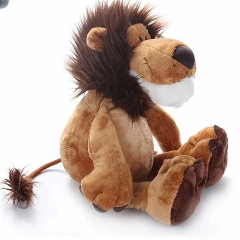 

25cm Cute Jungle Animal Plush Toys Stuffed Lion Elephant Giraffe Monkey Plush Doll Toys for Kids Baby Children Birthday Gift