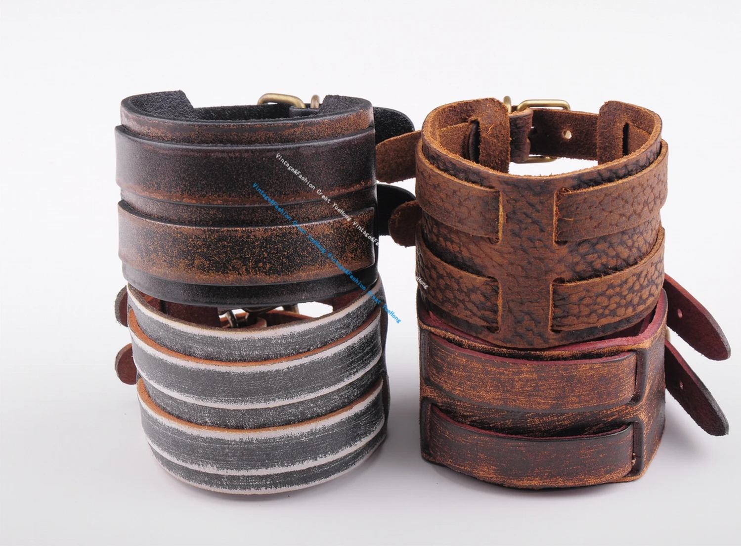 Lot 4PC Brown & Gray Cool Double Band Vintage Leather Bracelet Bangle Wristband Men's Wide Cuff New
Lot 4PC Brown & Gray Cool Double Band Vintage Leather Bracelet Bangle Wristband Men's Wide Cuff New