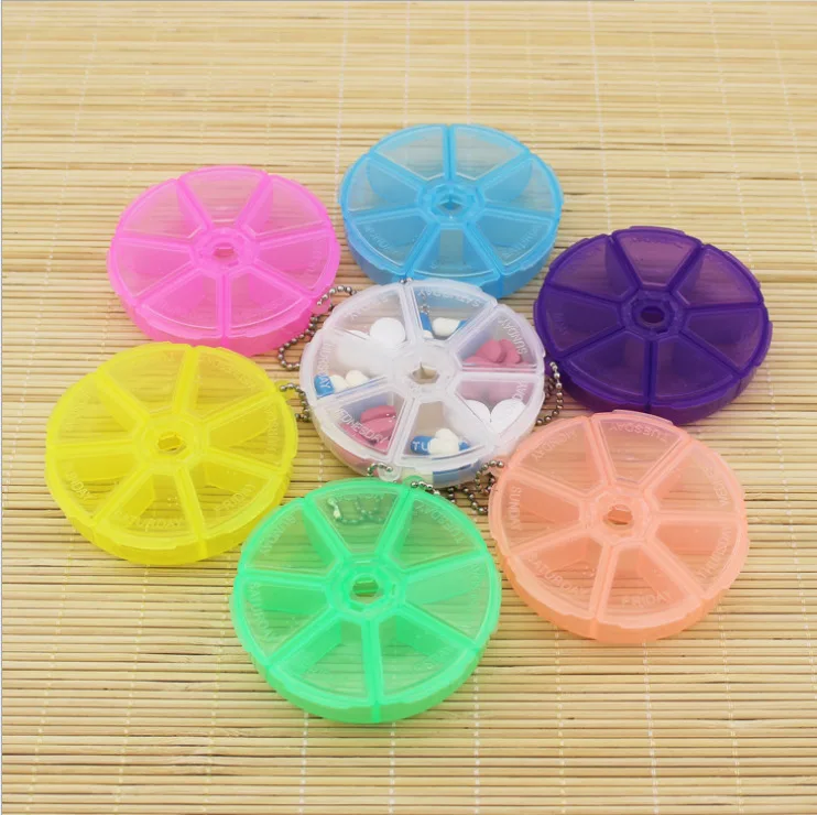 7 Days Portable Rotation Weekly Round TabletPill Holder Medicine Storage PillCases Organizer Container For Travel PillContainer
7 Days Portable Rotation Weekly Round TabletPill Holder Medicine Storage PillCases Organizer Container For Travel PillContainer