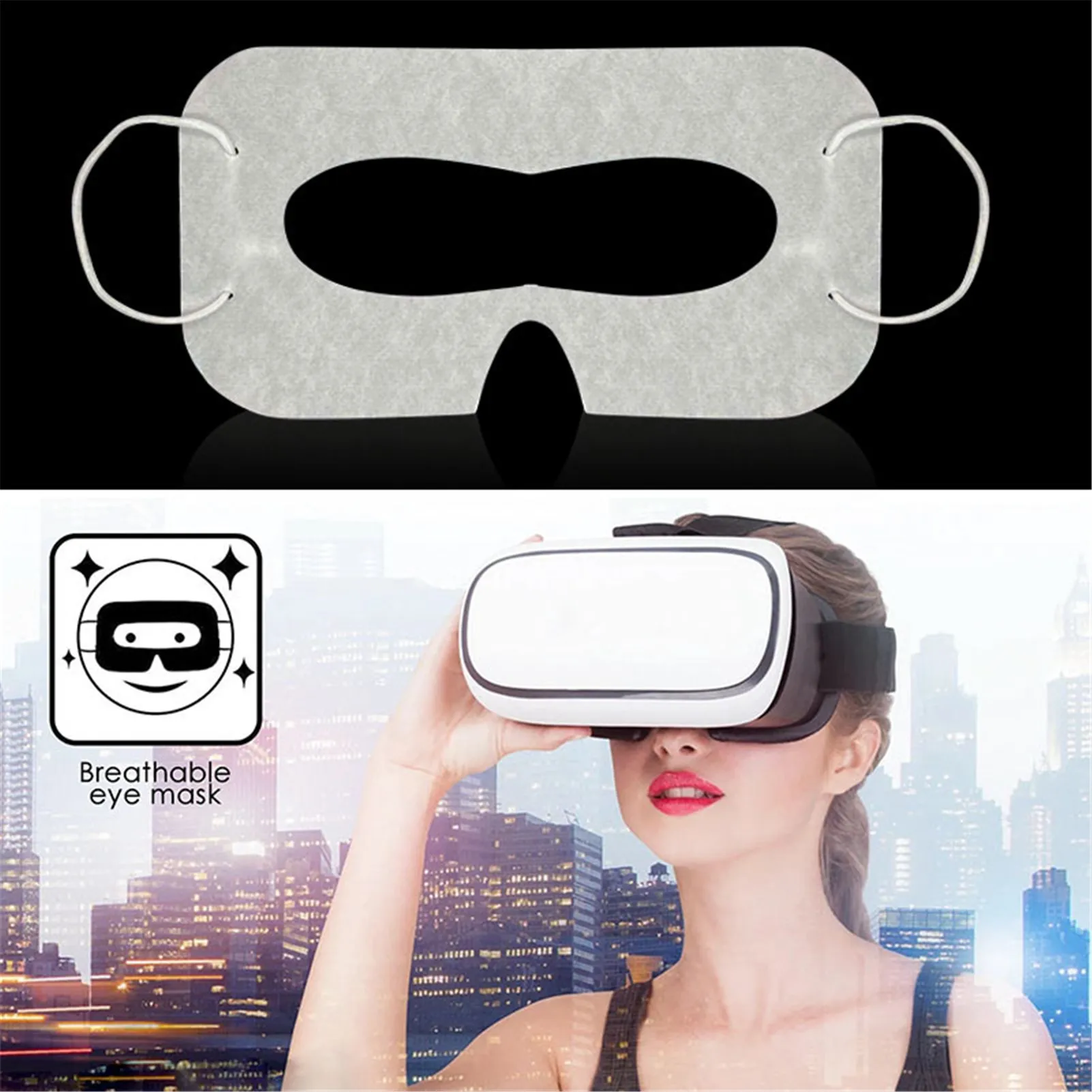 

VR Eye Face Cover 100 Pack Sanitary VR Disposabled VR Eve Covers VR Eye Pad Cover For Virtual Reality Headset VR Headsets VR