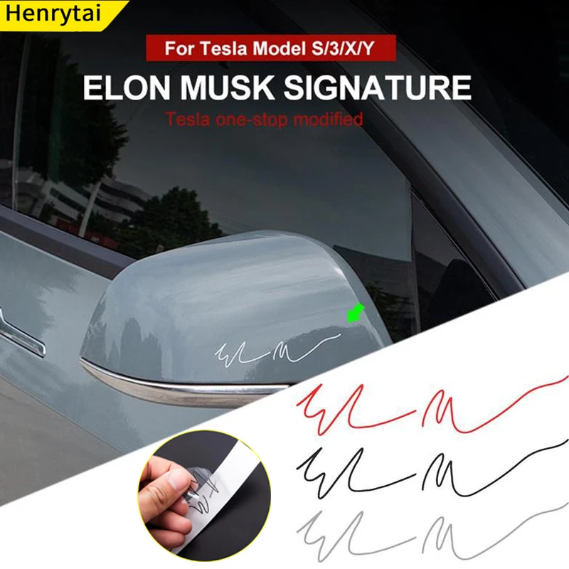 Elon Musk Signature Car Sticker Stickers for Tesla Model S 3 X Y Creative Auto Stickers Model3 Automobile Decals Stickers
Elon Musk Signature Car Sticker Stickers for Tesla Model S 3 X Y Creative Auto Stickers Model3 Automobile Decals Stickers