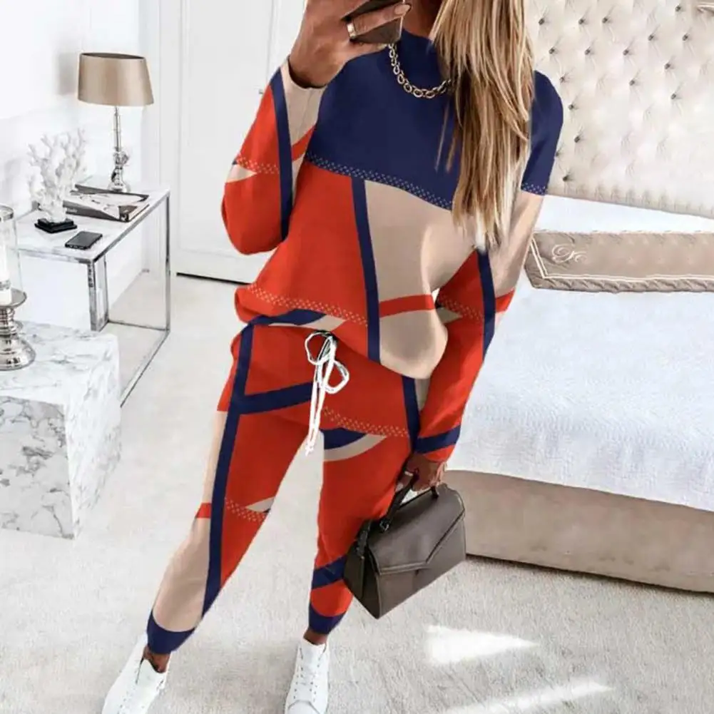 Women Sweatshirt Pants Suit Colorblock Women's Sweatshirt Pants Set Stylish Round Neck Elastic Waist Soft Casual Sports for Fall
Women Sweatshirt Pants Suit Colorblock Women's Sweatshirt Pants Set Stylish Round Neck Elastic Waist Soft Casual Sports for Fall