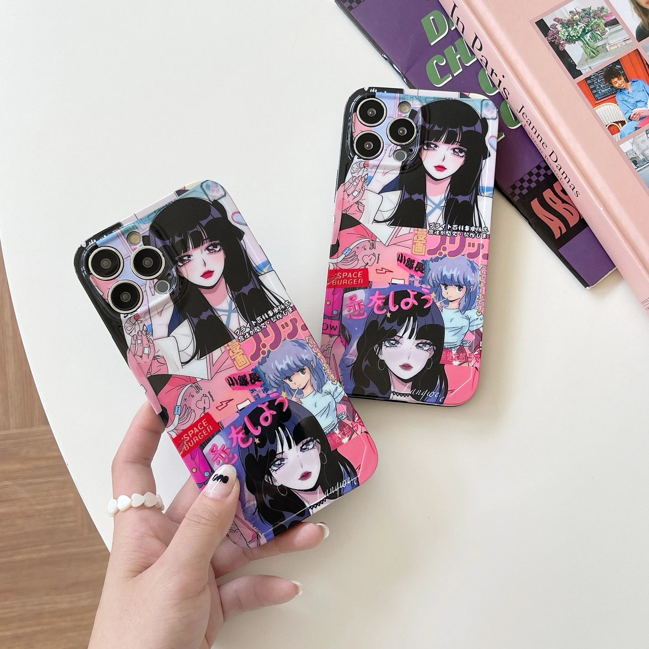 Anime Girl Retro Design Phone Case For iPhone 13 12 11 Pro Max XR XS MAX 8 X 7 SE2 Soft Shell Reflective IMD Back Cover
Anime Girl Retro Design Phone Case For iPhone 13 12 11 Pro Max XR XS MAX 8 X 7 SE2 Soft Shell Reflective IMD Back Cover