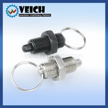 VCN236 M8/10/12/16/20mm Retractable Spring Loaded Pins With Pull/Lift Ring Canbon/Stainless Steel Threaded Indexing Plungers