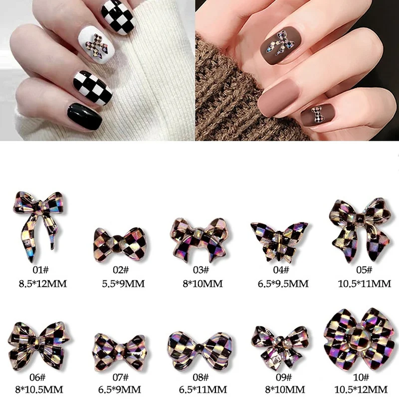 Hot Japanese Decor Aurora Black White Bow Lattice 3D Resin Nail Art Decorations Nail Acrylic Accessories Jewelry Nails Supply
Hot Japanese Decor Aurora Black White Bow Lattice 3D Resin Nail Art Decorations Nail Acrylic Accessories Jewelry Nails Supply