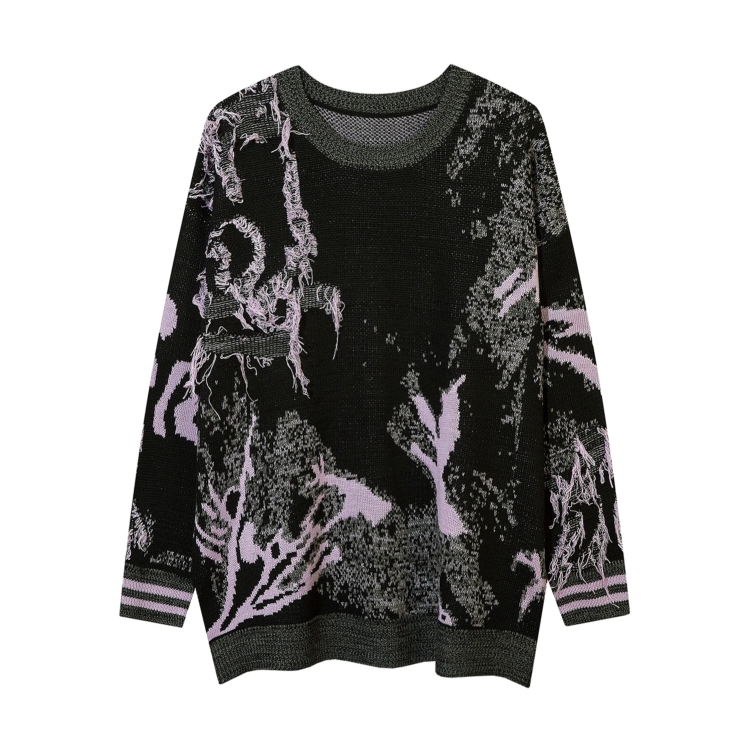 Retro Orphan Ethnic Style Contrast Color Pop Pattern Knitted Sweaters for Women Oversized Tassel Destroyed Ripped Knitwears Men
Retro Orphan Ethnic Style Contrast Color Pop Pattern Knitted Sweaters for Women Oversized Tassel Destroyed Ripped Knitwears Men