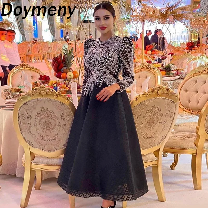 Doymeny Women’s Sparkly Beaded Prom Dresses O-neck A-line Midi Cocktail Dress with Long Sleeves Formal Evening Party Gowns
Doymeny Women’s Sparkly Beaded Prom Dresses O-neck A-line Midi Cocktail Dress with Long Sleeves Formal Evening Party Gowns