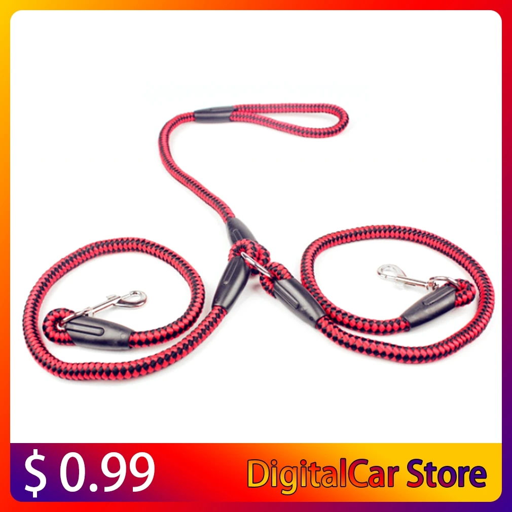 Strong Nylon Ribbon Double Dog Leash One Drag Braided Tangle For Walking Training Adjustable Size Pet Safety Traction Rope
Strong Nylon Ribbon Double Dog Leash One Drag Braided Tangle For Walking Training Adjustable Size Pet Safety Traction Rope