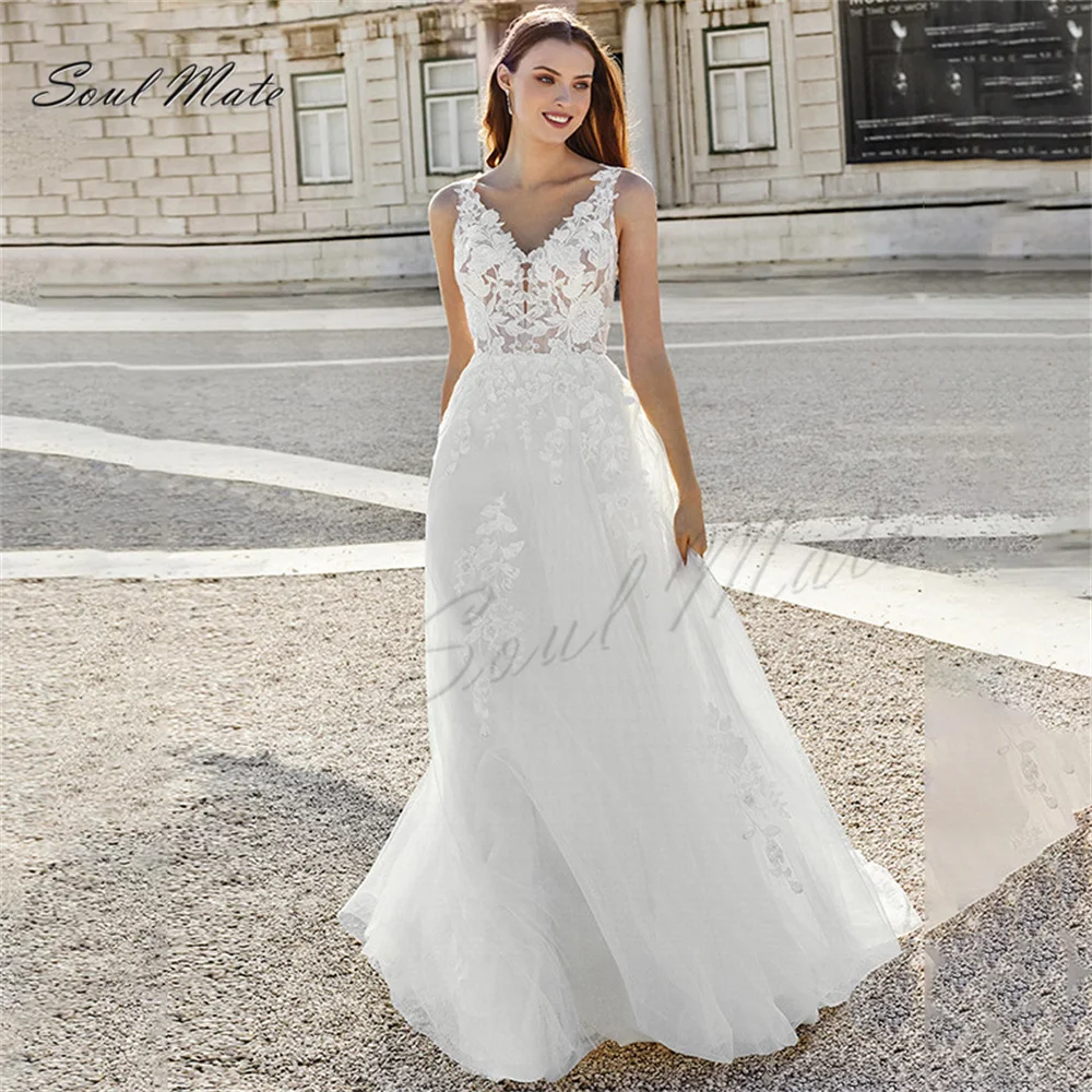 Sexy Illusion A Line Wedding Dresses 2022 For Women Sweetheart Backless Bride Gowns Lace Appliques Bridal Dress Robe De Mariée
Sexy Illusion A Line Wedding Dresses 2022 For Women Sweetheart Backless Bride Gowns Lace Appliques Bridal Dress Robe De Mariée