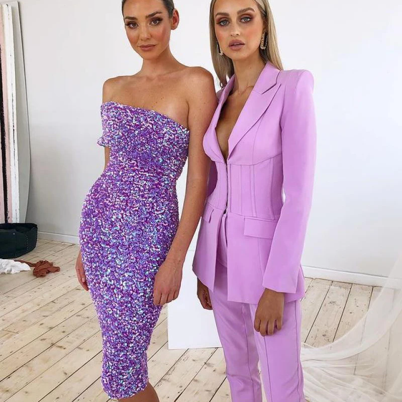 Элегантное модное блестящее платье без бретелек, тонкая сумка, вечернее платье, новинка 2022 года, Европа и США 
Элегантное модное блестящее платье без бретелек, тонкая сумка, вечернее платье, новинка 2022 года, Европа и США