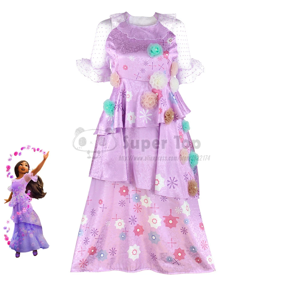 Adult Girls Women Princess Isabela Madrigal 3D Flower Purple Long Dress Cosplay Costume Halloween Party Carnival for Lady Girls
Adult Girls Women Princess Isabela Madrigal 3D Flower Purple Long Dress Cosplay Costume Halloween Party Carnival for Lady Girls