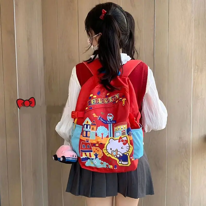 Sanrio, школьный ранец с героями мультфильмов Hello Kitty, оригинальный самодельный вместительный рюкзак для студенток, дорожная сумка для девочек
Sanrio, школьный ранец с героями мультфильмов Hello Kitty, оригинальный самодельный вместительный рюкзак для студенток, дорожная сумка для девочек
