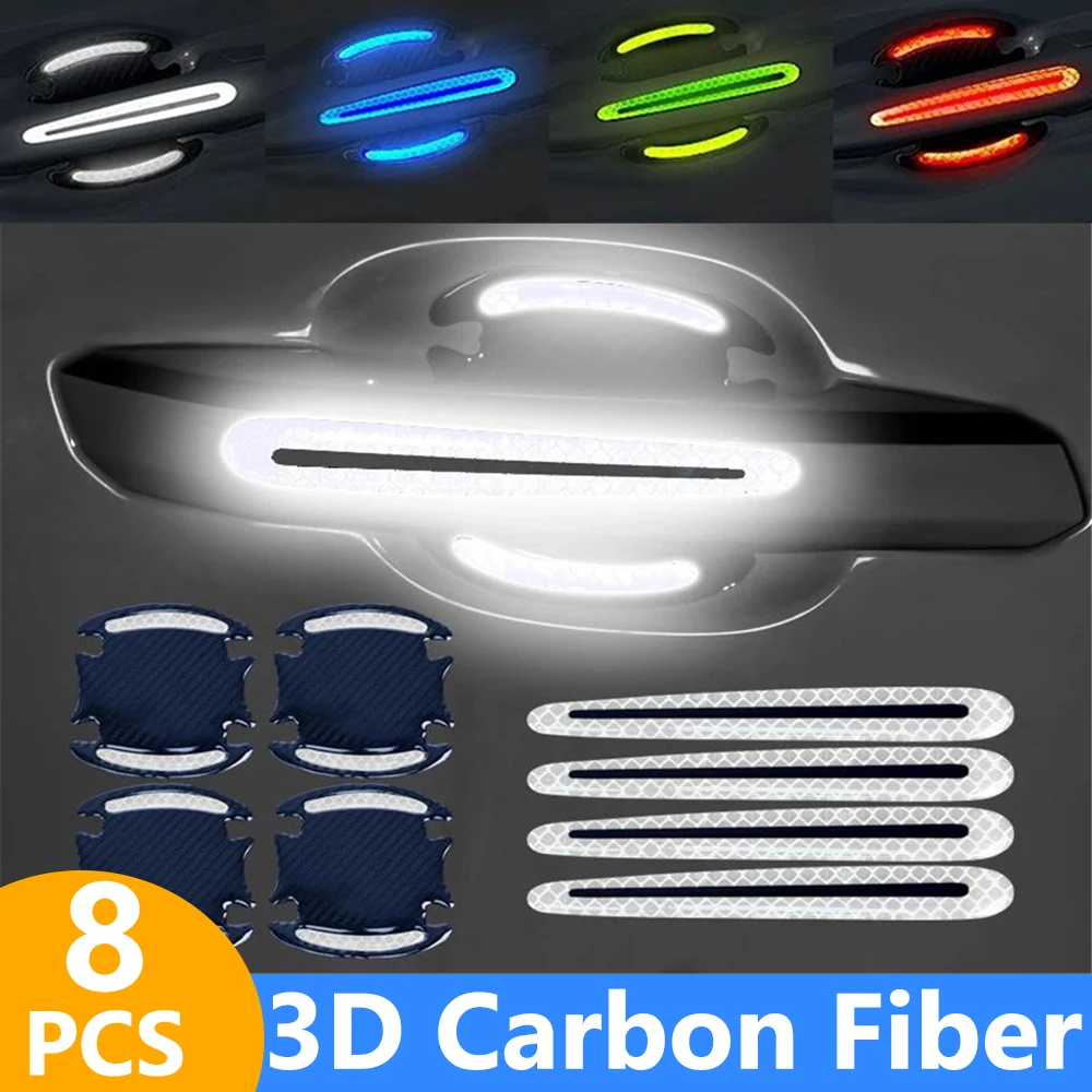 3D наклейки на дверные ручки автомобиля из углеродного волокна, 8 универсальных устойчивых к царапинам наклеек, автомобильная Светоотражающая полоса безопасности, автомобильные наклейки
3D наклейки на дверные ручки автомобиля из углеродного волокна, 8 универсальных устойчивых к царапинам наклеек, автомобильная Светоотражающая полоса безопасности, автомобильные наклейки