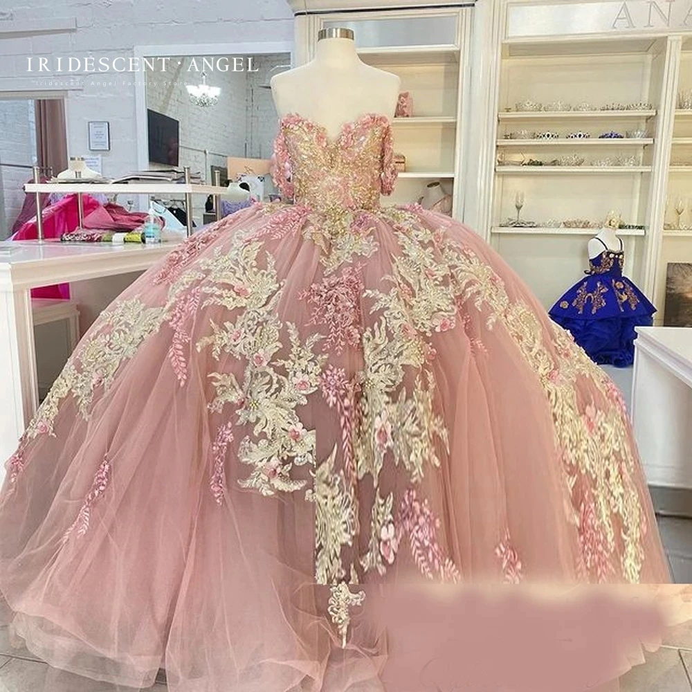 IRIDESCENT Pink Ball Gown Luxury With Appliques Vestido De 15 Años Quinceanera Dresses Pearls Off The Shoulder Girls Party
IRIDESCENT Pink Ball Gown Luxury With Appliques Vestido De 15 Años Quinceanera Dresses Pearls Off The Shoulder Girls Party