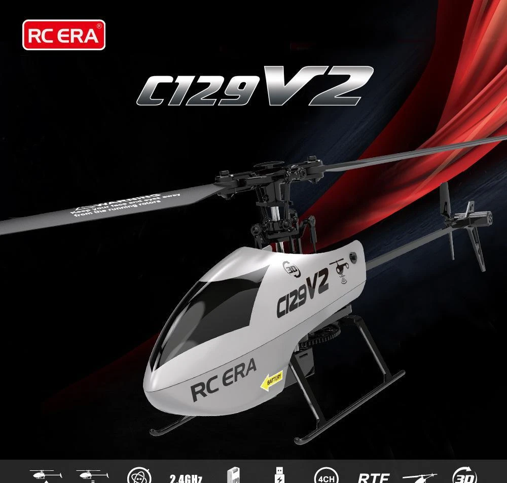 New Four-channel Model C129V2 Helicopter Single Paddle Aileronless Pneumatic Aerobatic Remote Control Aircraft Boy Toy Gift
New Four-channel Model C129V2 Helicopter Single Paddle Aileronless Pneumatic Aerobatic Remote Control Aircraft Boy Toy Gift