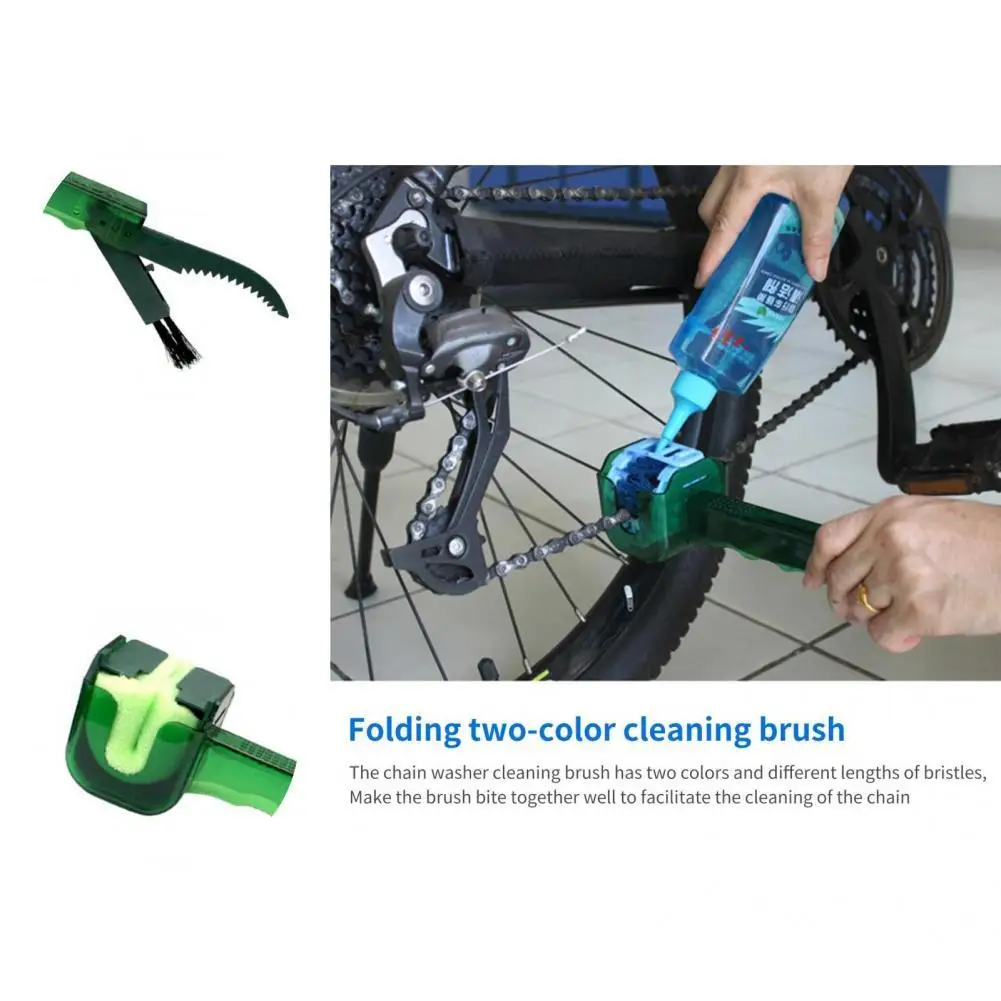Cycling Equipment 1 Set Practical Good Toughness Chain Clean Tool Stable Chain Brush Tool Collapsible for Mountain Bike
Cycling Equipment 1 Set Practical Good Toughness Chain Clean Tool Stable Chain Brush Tool Collapsible for Mountain Bike