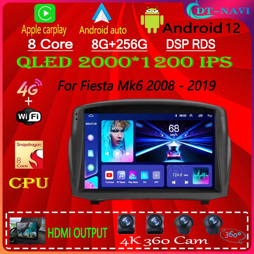 For Ford Fiesta Mk 6 2008 - 2019 Qualcomm Car Radio Multimedia Video Player Navigation GPS Android Carplay 4G No 2din 2 din dvd
For Ford Fiesta Mk 6 2008 - 2019 Qualcomm Car Radio Multimedia Video Player Navigation GPS Android Carplay 4G No 2din 2 din dvd