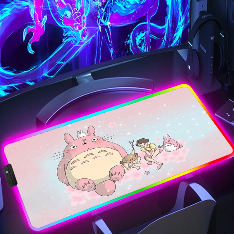 Коврик для мыши RGB с подсветкой, аксессуары для Тоторо, большой коврик для мыши с аниме кавайным игровым шкафом Xxl, Игровая клавиатура для ПК, ... 
Коврик для мыши RGB с подсветкой, аксессуары для Тоторо, большой коврик для мыши с аниме кавайным игровым шкафом Xxl, Игровая клавиатура для ПК, ...