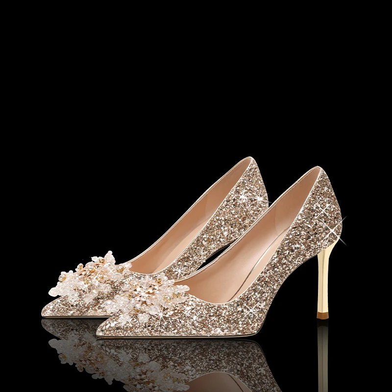 FEIFANSHAONV 2023 wedding shoes women wedding bridesmaids bridesmaids pointed toe stiletto single shoes champagne sequined heels
FEIFANSHAONV 2023 wedding shoes women wedding bridesmaids bridesmaids pointed toe stiletto single shoes champagne sequined heels