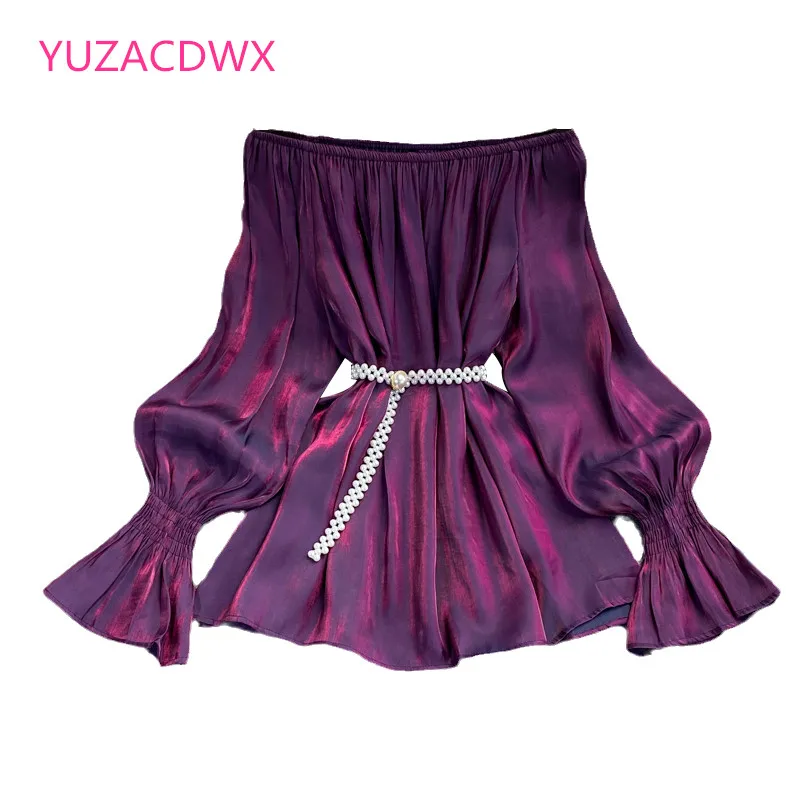 Women Design Blouse Long Sleeve Casual Loose Tops Autumn Chic Sexy Off Shoulder Streetwear Blouses Mujer
Women Design Blouse Long Sleeve Casual Loose Tops Autumn Chic Sexy Off Shoulder Streetwear Blouses Mujer