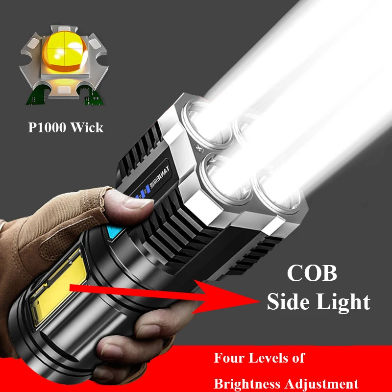 High Power Led Flashlights Ultra Bright Torch Rechargeable Small Xenon Outdoor Long-range Flashlight 4Switch Mode Led Flashlight
High Power Led Flashlights Ultra Bright Torch Rechargeable Small Xenon Outdoor Long-range Flashlight 4Switch Mode Led Flashlight