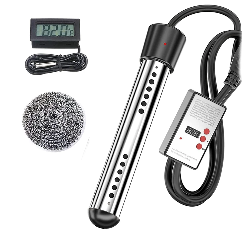 2500W Immersion Heater, Pool Heater Automatic Timer, Safe Pool Heating Immersion Heater, Perfect For Home Travel EU Plug
2500W Immersion Heater, Pool Heater Automatic Timer, Safe Pool Heating Immersion Heater, Perfect For Home Travel EU Plug