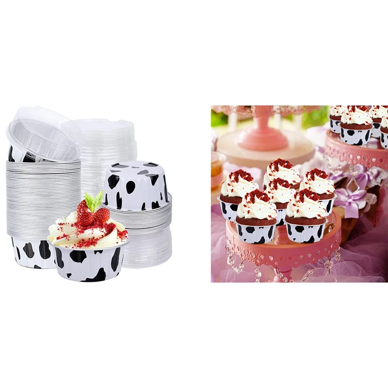Dessert Cups with Lids, Mini Cupcake Liner Foil Baking Cups Holders, Cupcake Bake Muffin Cups for Parties
Dessert Cups with Lids, Mini Cupcake Liner Foil Baking Cups Holders, Cupcake Bake Muffin Cups for Parties