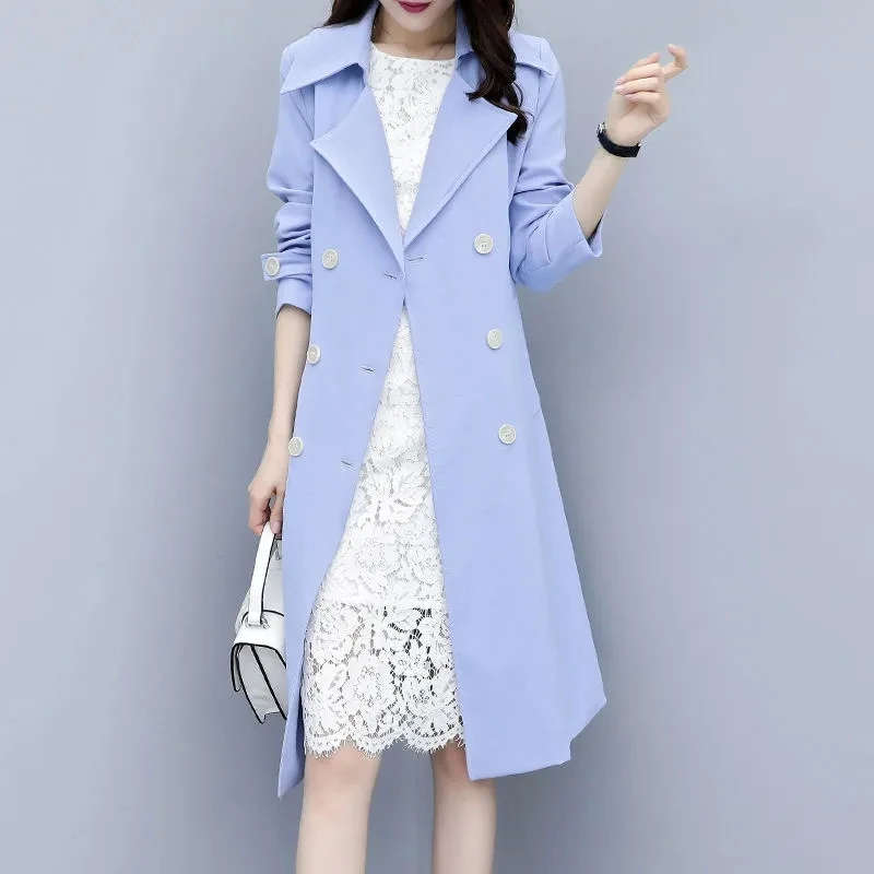 Trench Coat Womens 2022 Spring Autumn New Korean Fashion All-match Casual Windbreaker Jacket Women Large Size Long Slim Overcoat
Trench Coat Womens 2022 Spring Autumn New Korean Fashion All-match Casual Windbreaker Jacket Women Large Size Long Slim Overcoat
