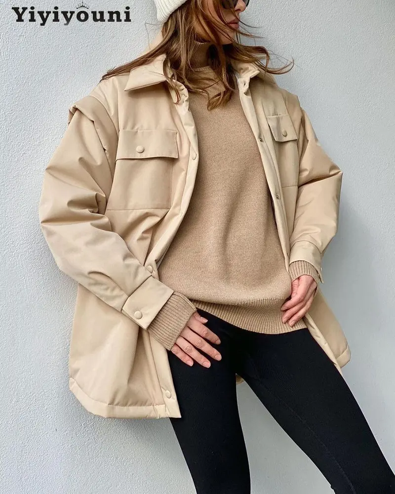 Yiyiyouni Patchwork Sleeve Autumn Winter Jackets Women Cotton Liner Single Breasted Quilted Coats Female Casual Loose Parkas New
Yiyiyouni Patchwork Sleeve Autumn Winter Jackets Women Cotton Liner Single Breasted Quilted Coats Female Casual Loose Parkas New