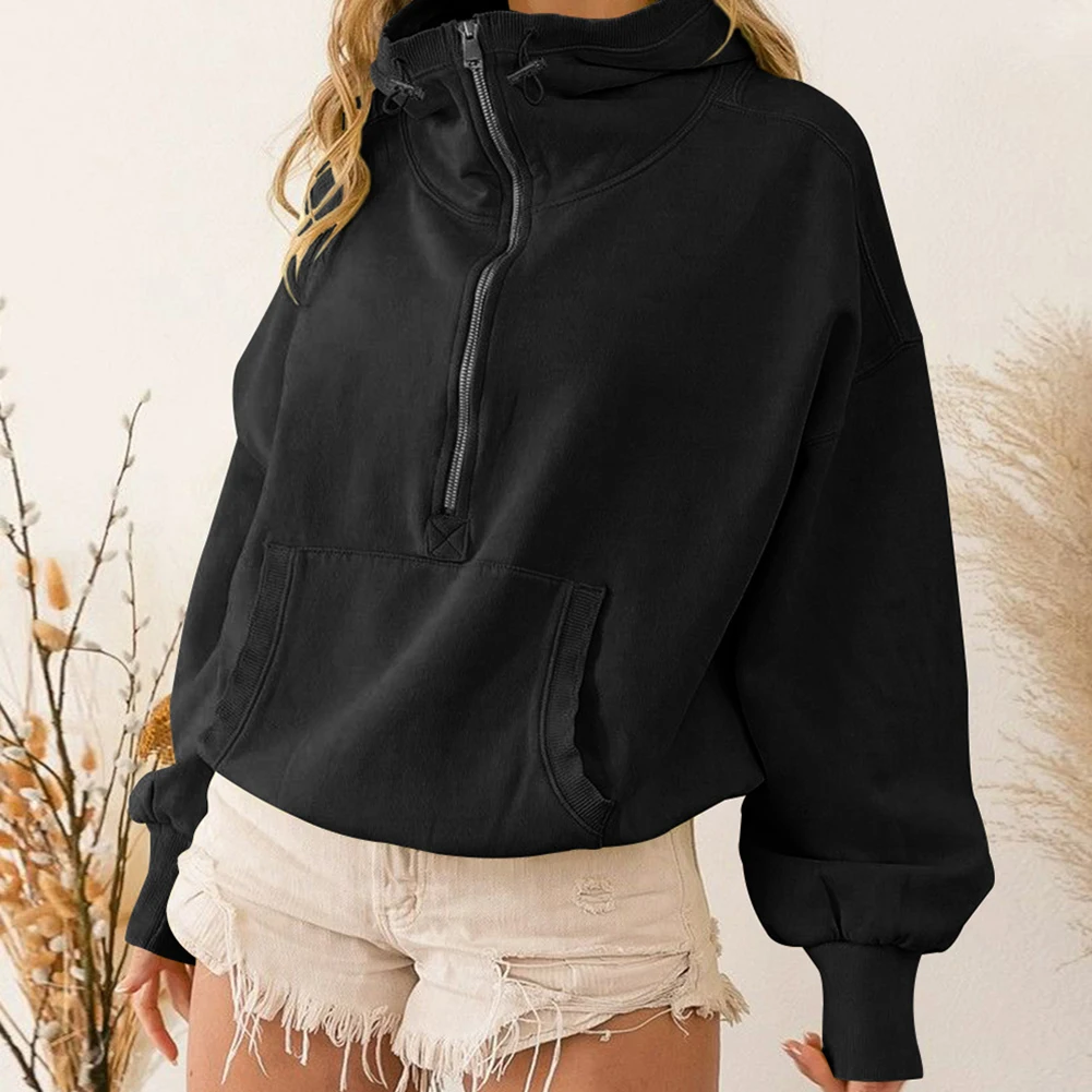 Women Autumn Drawstring Long Sleeve Zip Up Fashion Sport Hooded Slouchy Casual Meddling Pocket Solid Fashion Sweatshirt Hoodies
Women Autumn Drawstring Long Sleeve Zip Up Fashion Sport Hooded Slouchy Casual Meddling Pocket Solid Fashion Sweatshirt Hoodies