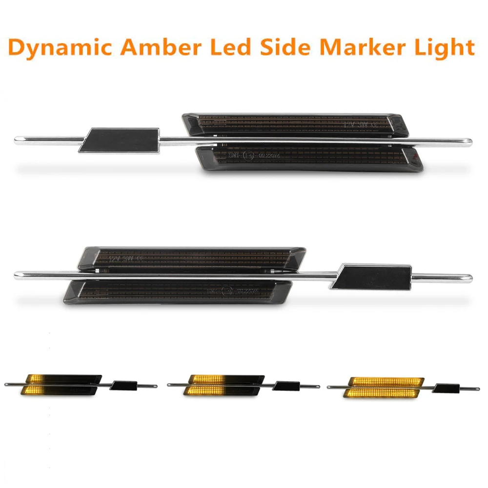 2X LED Dynamic Side Marker Lamp Turn Signal Sequential Car Blinker Lights For BMW E60 E90 E61 E82 E93 E92 E91 E81 E88
2X LED Dynamic Side Marker Lamp Turn Signal Sequential Car Blinker Lights For BMW E60 E90 E61 E82 E93 E92 E91 E81 E88