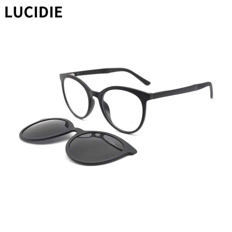 LUCIDIE Fashion Clip Polarized Sunglasses Women Men Myopia Glasses Classic Design Round Optical Frame Prescription Glasses S2031
LUCIDIE Fashion Clip Polarized Sunglasses Women Men Myopia Glasses Classic Design Round Optical Frame Prescription Glasses S2031