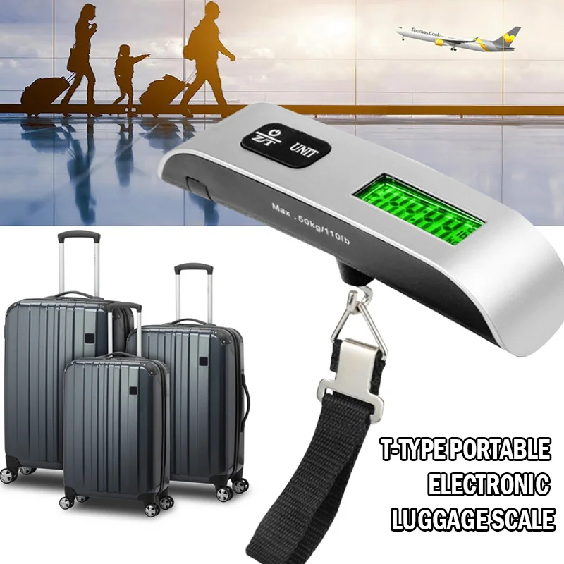 Портативные подвесные весы, Электронные весы до 50 кг для измерения веса багажа
Портативные подвесные весы, Электронные весы до 50 кг для измерения веса багажа