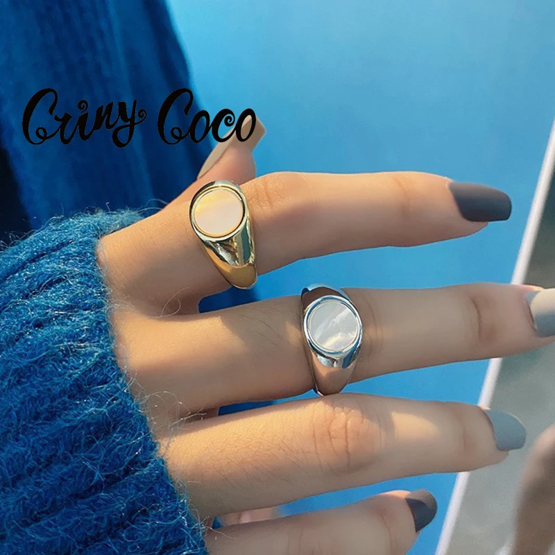 Cring Coco Women's Fashion White Shell Ring Ins Girls Designer Jewelry Adjustable Ring Finger Rings for Women Teens Gifts 2022
Cring Coco Women's Fashion White Shell Ring Ins Girls Designer Jewelry Adjustable Ring Finger Rings for Women Teens Gifts 2022