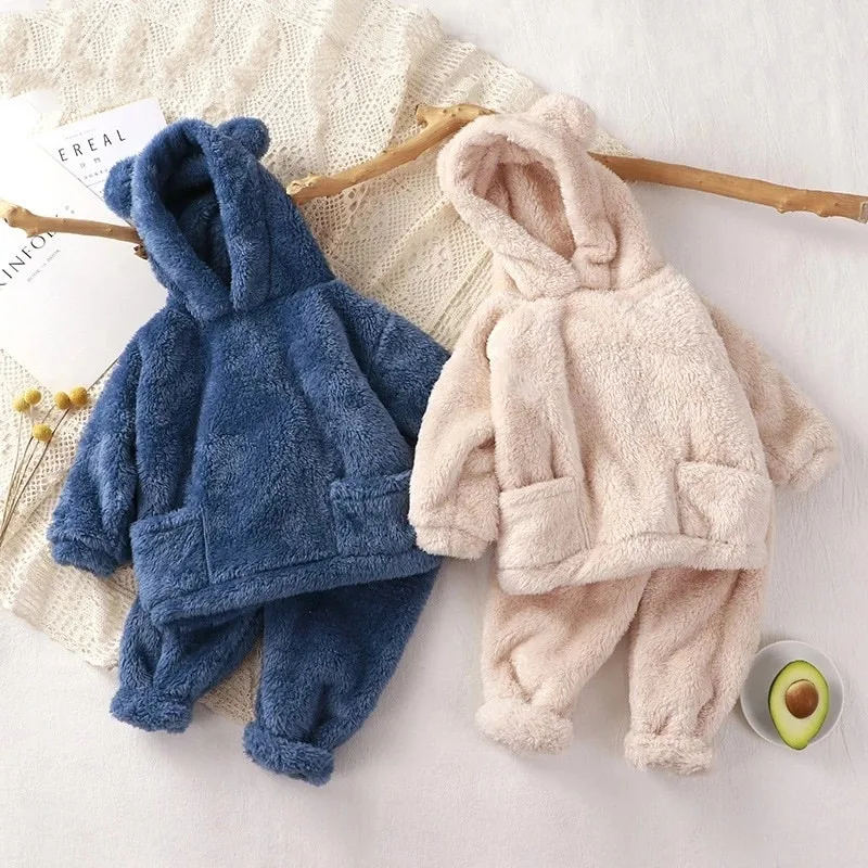 Baby Boy Girl Clothes Pajamas Set Flannel Fleece Infant Toddler Child Warm Hooded Sleepwear Home Suit Winter Spring Autumn 1-5Y
Baby Boy Girl Clothes Pajamas Set Flannel Fleece Infant Toddler Child Warm Hooded Sleepwear Home Suit Winter Spring Autumn 1-5Y