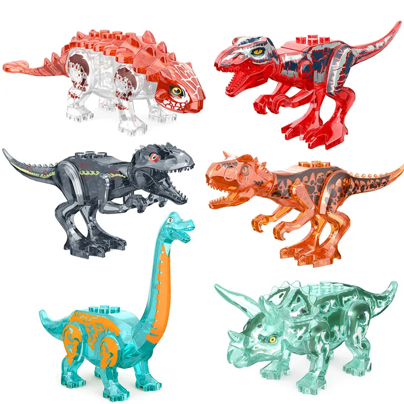 

Jurassic World Park 3 Dinosaur Building Blocks Ankylosaurus Tyrannosaurus T-Rex Spinosaurus Brachiosaurus Dino Bricks Kids Toys