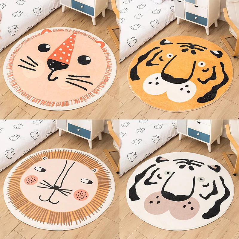 Rainbow Cartoon Round Carpet Bedroom Animal Non-slip Bedside Area Carpet Soft Plush Children's Play Mat Comfortable Home Decor
Rainbow Cartoon Round Carpet Bedroom Animal Non-slip Bedside Area Carpet Soft Plush Children's Play Mat Comfortable Home Decor