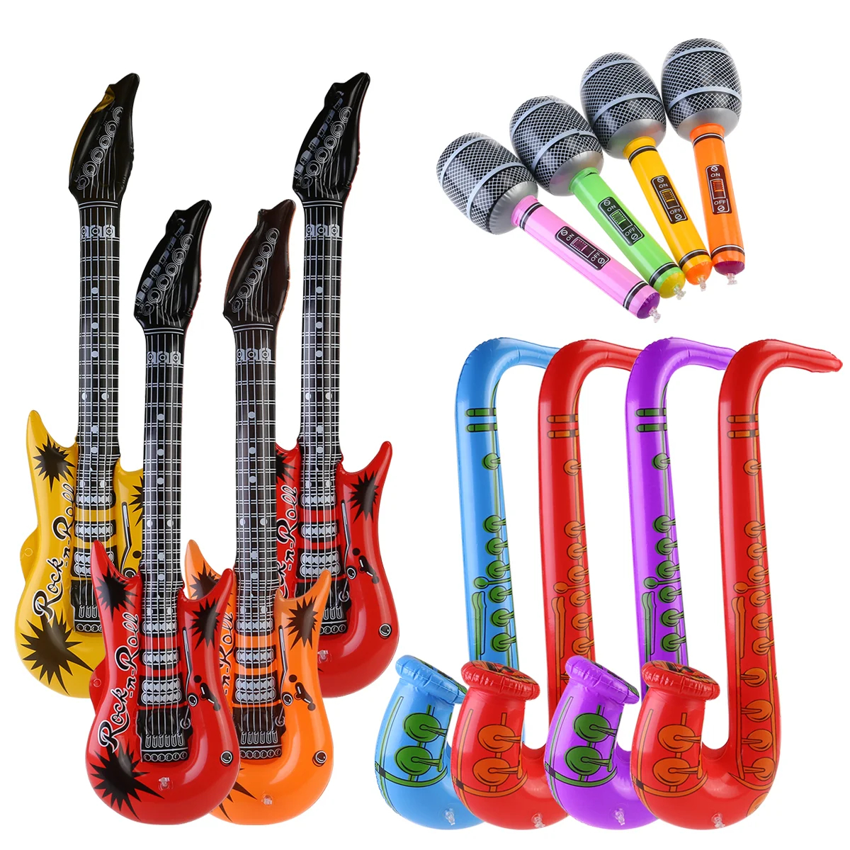 12pcs Star Set Party Props Blow Guitar Microphones Saxophone Part Prop Balloon Decoration
12pcs Star Set Party Props Blow Guitar Microphones Saxophone Part Prop Balloon Decoration