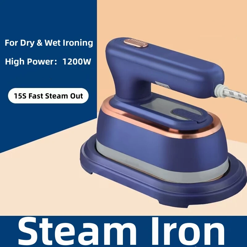 

2023 Portable Garment Steamers Steam Iron for Clothes Wet Dry Hand Held Ironing Machine 15s Fast-Heat Cleaner 1200w Ironin