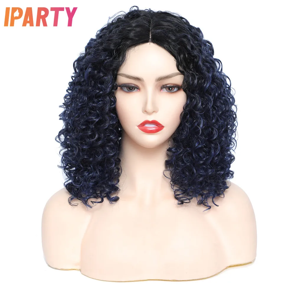 Iparty 16 Inches Synthetic Lace Wigs Ombre Dark Blue Middle Part Short Curly Heat Resistant Fibers Wig Multi Color Daily
Iparty 16 Inches Synthetic Lace Wigs Ombre Dark Blue Middle Part Short Curly Heat Resistant Fibers Wig Multi Color Daily