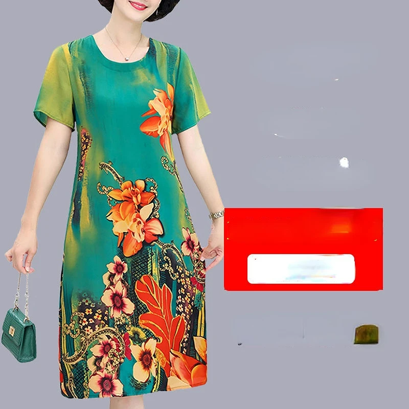 Fashion Grandmother Dress Summer Thin Dress Middle-aged and Elderly Women's Loose Cover Belly Western Style Print Vestidos Q47
Fashion Grandmother Dress Summer Thin Dress Middle-aged and Elderly Women's Loose Cover Belly Western Style Print Vestidos Q47