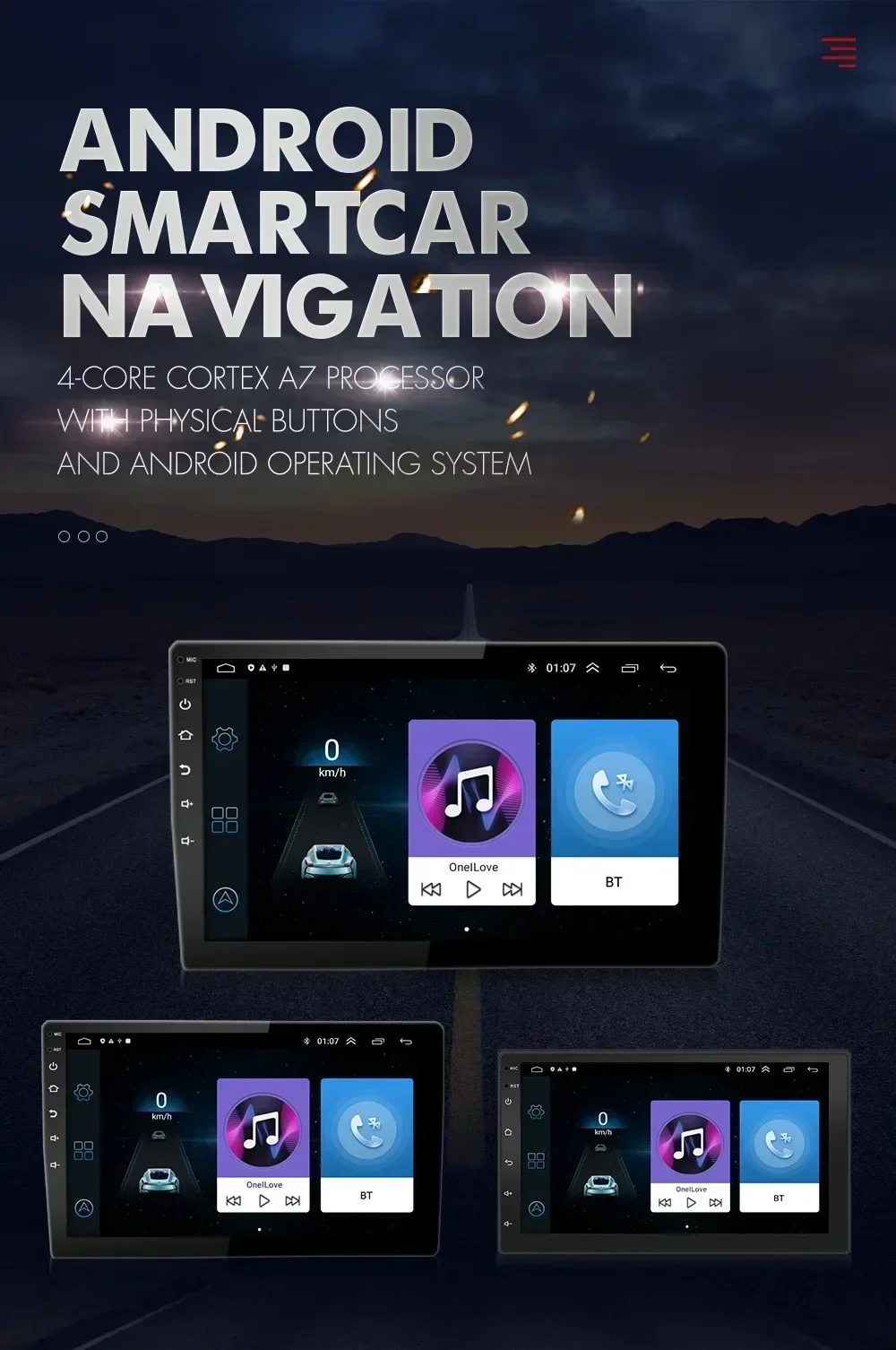 Suitable for Exporting Android Large-screen Navigation 7-inch Large-screen Versatile Android Car Navigation Car Radio Android
Suitable for Exporting Android Large-screen Navigation 7-inch Large-screen Versatile Android Car Navigation Car Radio Android