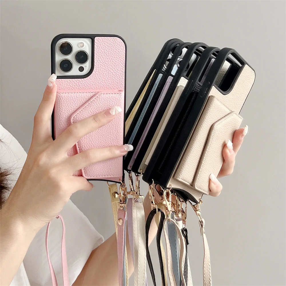 For IPhone 14 13 12 11 Pro Max Crossbody Wallet Phone Case Card Holder Lanyard Strap Shockproof Leather Cover
For IPhone 14 13 12 11 Pro Max Crossbody Wallet Phone Case Card Holder Lanyard Strap Shockproof Leather Cover