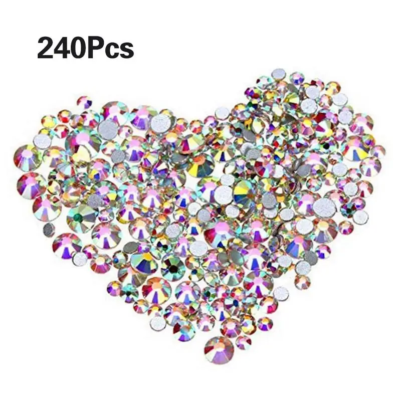 240 Pcs/set Nail Art Rhinestone Natural Artificial Nails Decorations Flat Back Design Crystal
240 Pcs/set Nail Art Rhinestone Natural Artificial Nails Decorations Flat Back Design Crystal