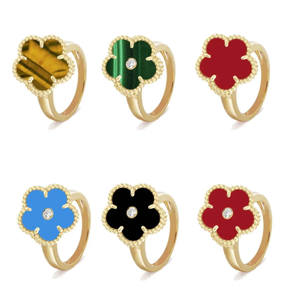 Van Original High Quality Natural Gem Four Leaf Grass Ring, Beimu Malachite Ring, Women's Waterproof Jewelry Gift Direct Gift
Van Original High Quality Natural Gem Four Leaf Grass Ring, Beimu Malachite Ring, Women's Waterproof Jewelry Gift Direct Gift