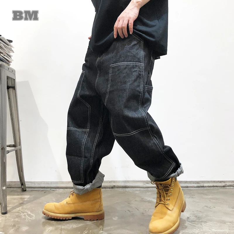 High Quality Black Jeans American Streetwear Loose Straight Leg Denim Cargo Pants Men Clothing Harajuku Casual Baggy Trousers
High Quality Black Jeans American Streetwear Loose Straight Leg Denim Cargo Pants Men Clothing Harajuku Casual Baggy Trousers