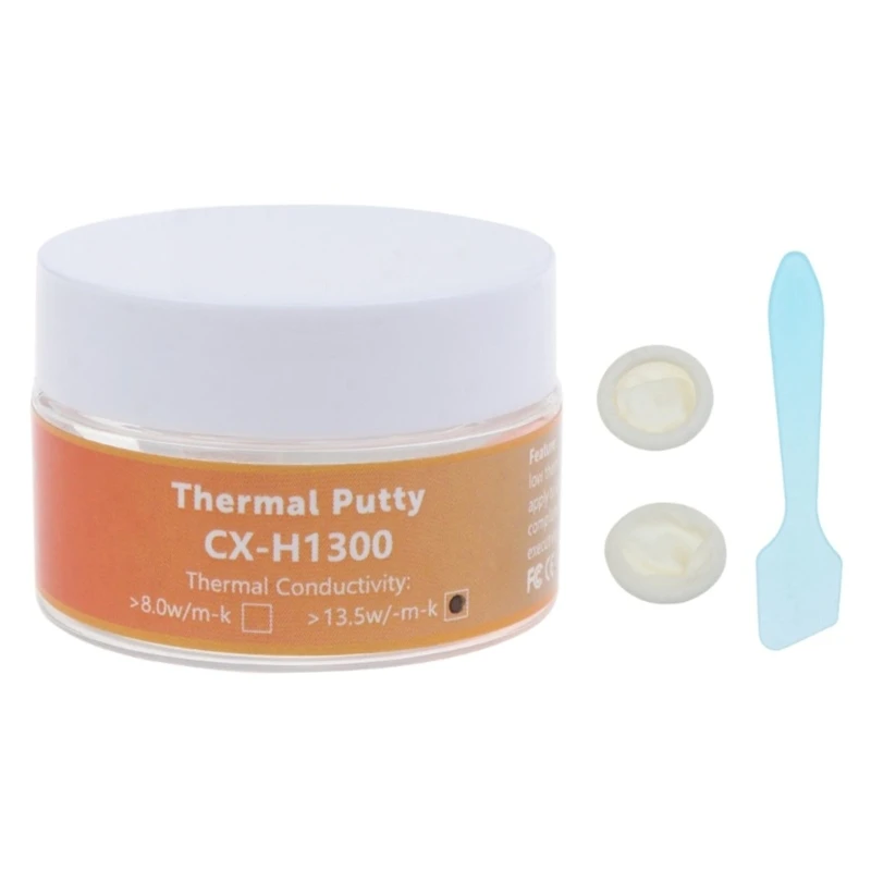 CX H1300 Silicone Thermal Putty Paste Compound 13.5W/m.K for Processor CPU Cooler GPU Radiator Graphics Card
CX H1300 Silicone Thermal Putty Paste Compound 13.5W/m.K for Processor CPU Cooler GPU Radiator Graphics Card