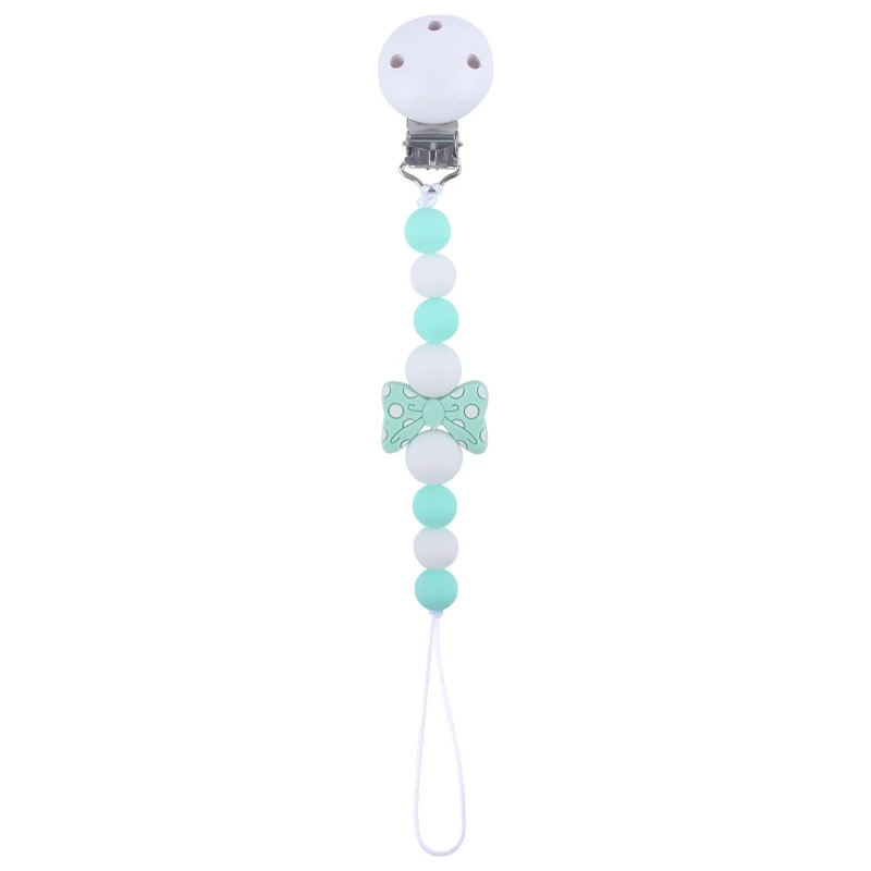 L21F Cute Bbowknot Silicone Pacifier Clip for Babies Girls Boys Infant Teething Soothie Toy Cute Cartoon Pacifier Chain Holder
L21F Cute Bbowknot Silicone Pacifier Clip for Babies Girls Boys Infant Teething Soothie Toy Cute Cartoon Pacifier Chain Holder