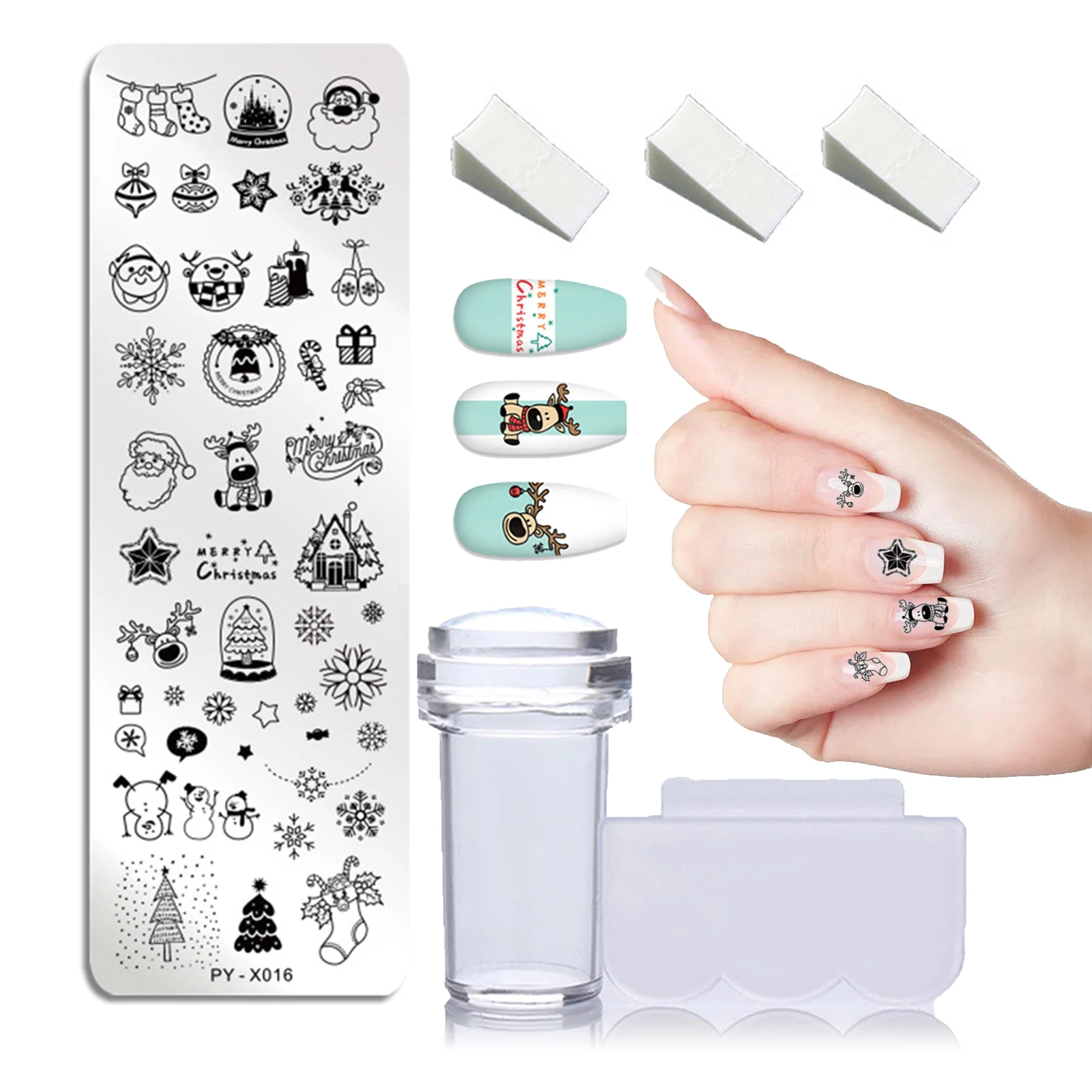Christmas Nail Stamping Plates Xmas Snowflake Festival Pattern Nail Art Image Plates Nail Printing Stencil Templates
Christmas Nail Stamping Plates Xmas Snowflake Festival Pattern Nail Art Image Plates Nail Printing Stencil Templates